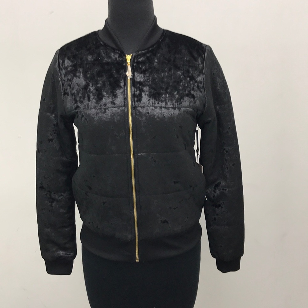NWT Juicy Couture Bomber Velvet Crush Jacket